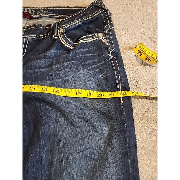 Ariat  Mid Rise Boot Jeans Women’s 34L Flair Heavy Stitch Studed Stretch Ruby - Picture 15 of 16